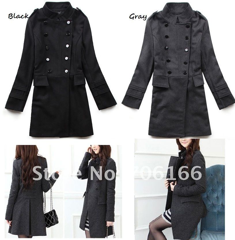 Women overcoat,autumn or winter women wool coat,Lady long coat,have double breasted,can choose color and size,CPAM free shipping