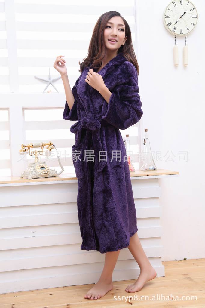 women pajamas coral fleece robes satin robe sexy pajamas women sexy dress Free shipping