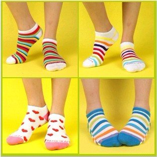 women pure cotton socks. cute sweet candy socks, boat socks,mix color. 20piece/lot, freeshipping
