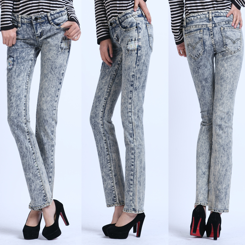 Women's 100% Cotton Denim Skinny Classical Vintage Detailed Cutout Ripped Patch Snow Pencil Stretch jeans Pants Trousers,AE228