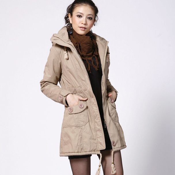 Women's 2012 autumn and winter female plus size plus velvet thickening thermal women's wadded jacket cotton-padded jacket