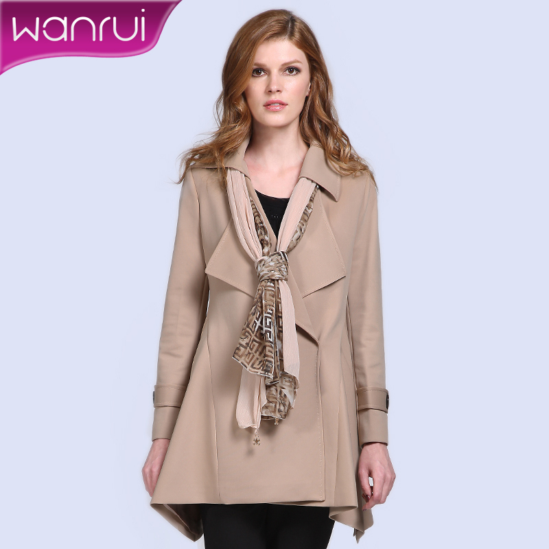 Women's 2012 autumn formal double breasted slim medium-long trench female wire outerwear 356