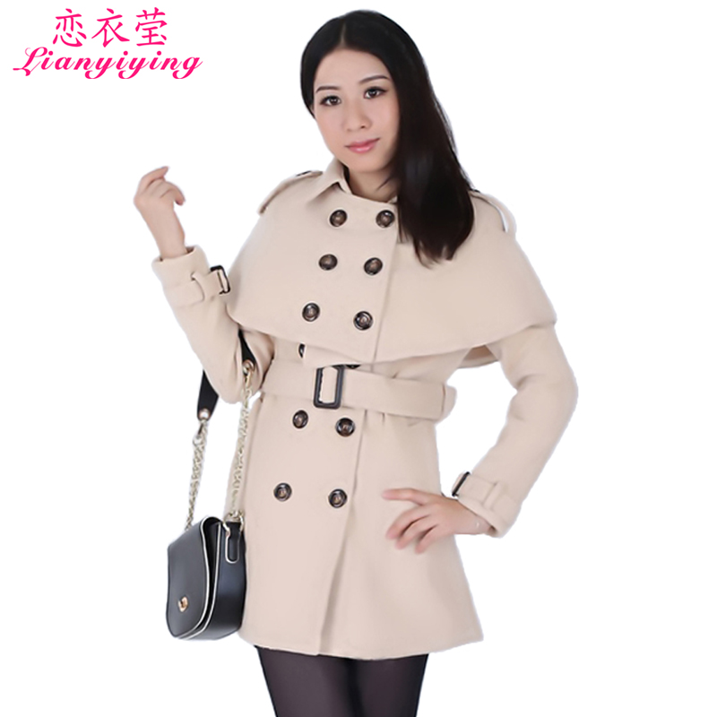 Women's 2012 autumn medium-long trench autumn and winter cloak cashmere woolen outerwear