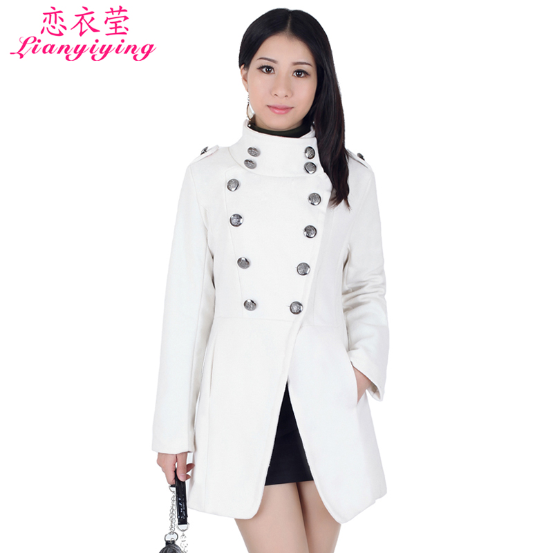 Women's 2012 autumn new arrival medium-long slim outerwear OL outfit trench woolen outerwear