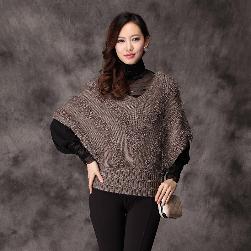 Women's 2012 fashion outerwear fashion batwing shirt elegant winter sweater 14