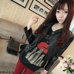 Women's 2012 new arrival autumn fashion brief slim leather clothing cape long-sleeve small lap short design outerwear