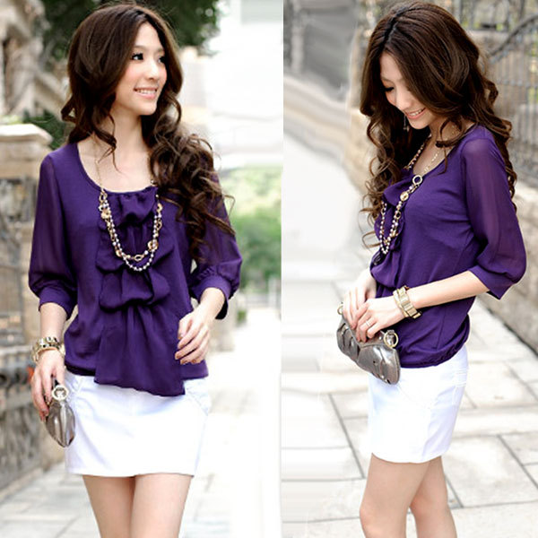 Women's 2012 slim basic shirt autumn trend autumn women's sweater shirt cutout autumn