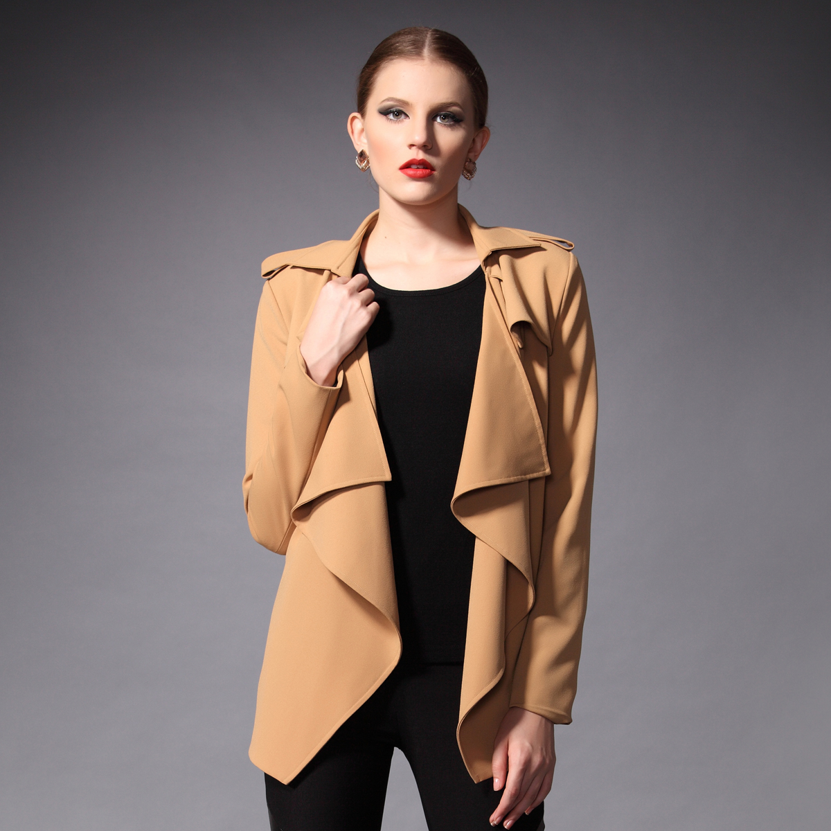 Women's 2012 spring and autumn cardigan formal loose lacing trench outerwear female free shipping