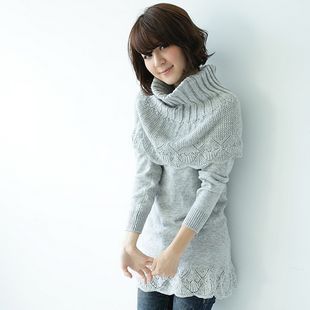 Women's 2012 spring sweater long design slim one-piece dress basic shirt sweater