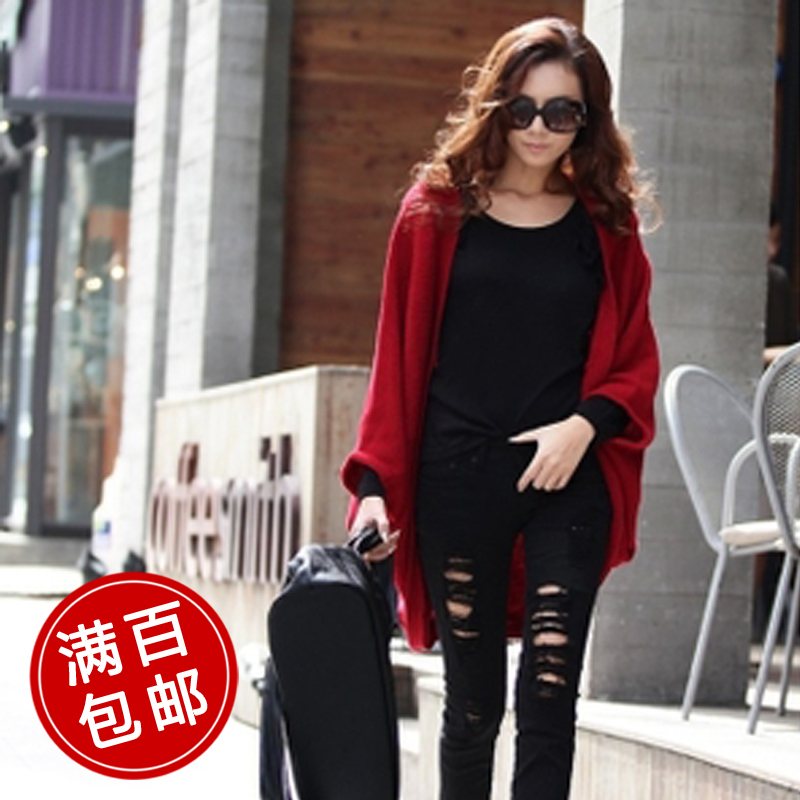 Women's 2013 all-match cardigan female long design loose sweater