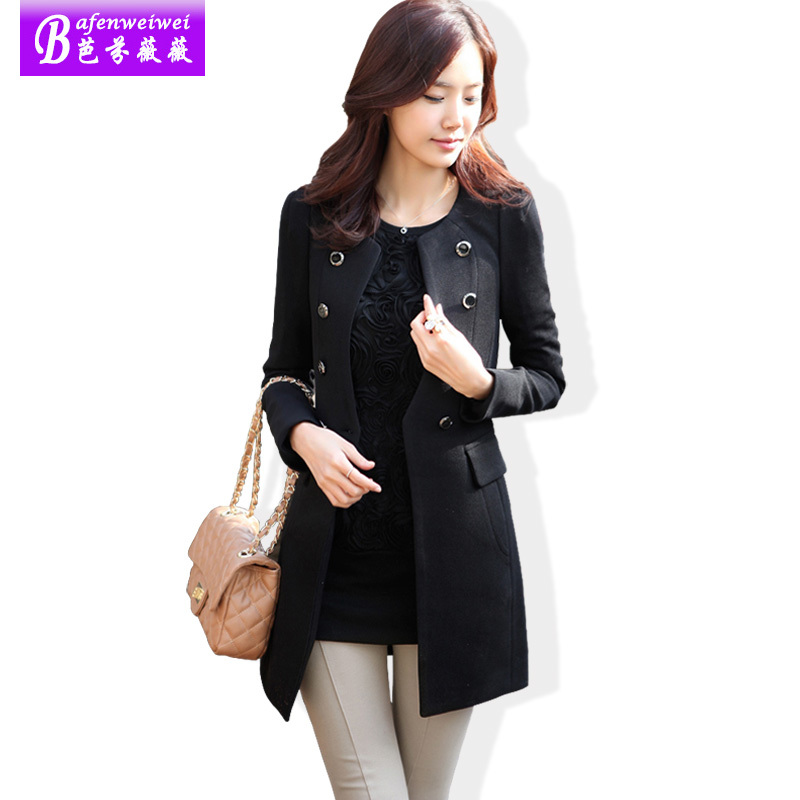 Women's 2013 spring and autumn new arrival overcoat outerwear double breasted slim casual long-sleeve o-neck trench