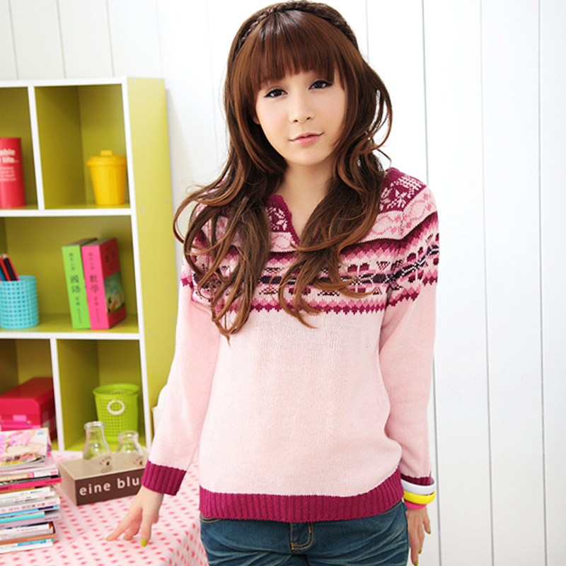 Women's 2013 spring vintage embroidered long-sleeve pullover loose sweater h510
