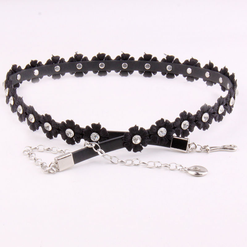 Women's all-match cowhide rhinestone belly chain female fashion belt strap belt genuine leather