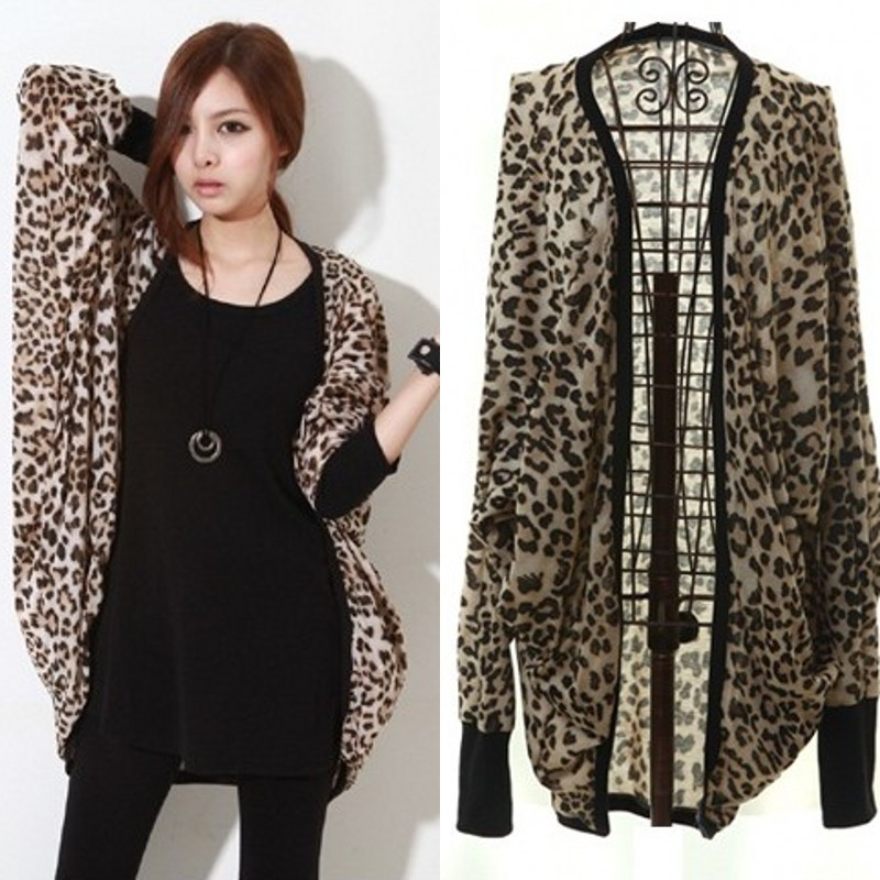 Women's autumn 2012 trench female outerwear spring and autumn casual long-sleeve leopard print outerwear trench