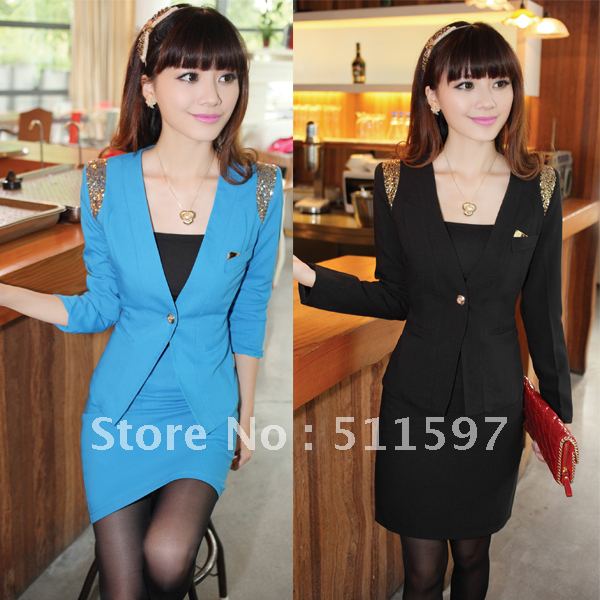 Women's autumn piece set work wear set slim skirt ol professional set