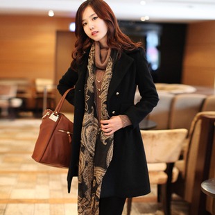 Women's autumn trench 2012 women's wool coat outerwear slim trench medium-long