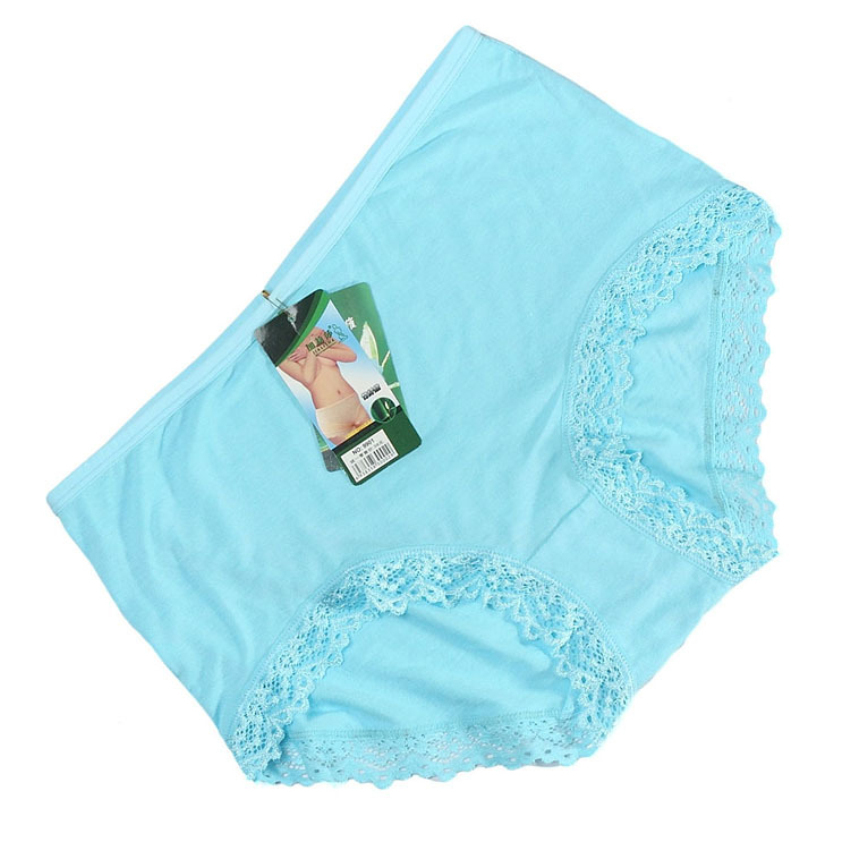 Women's Bamboo Fiber Lace Panties Plus Size Briefs For Female Women Underwear Free Shipping