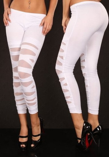 Women's Bandage Leggings n Stocking Tight Pants With Sexy Insight Black / White LC7825 Cheap price Free Shipping Fast Delivery