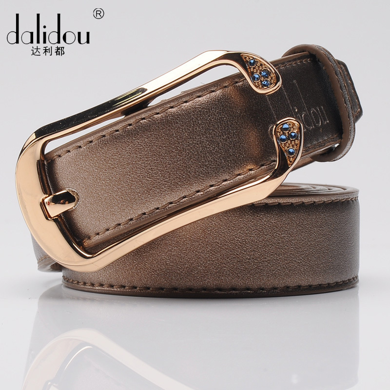Women's belt all-match fashion genuine leather diamond cowhide strap belt