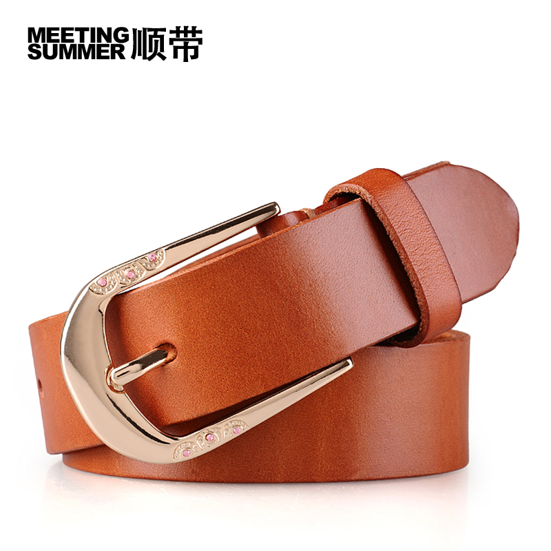 Women's belt strap genuine leather belt genuine leather jeans fashion all-match decoration