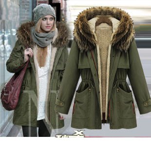 women's berber fleece large lapel fur collar wadded Multi-way jacket cotton-padded jacket plus size outerwear