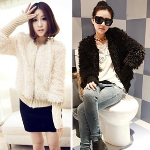 Women's berber fleece plush short design fur coat vivi spring and autumn women's outerwear