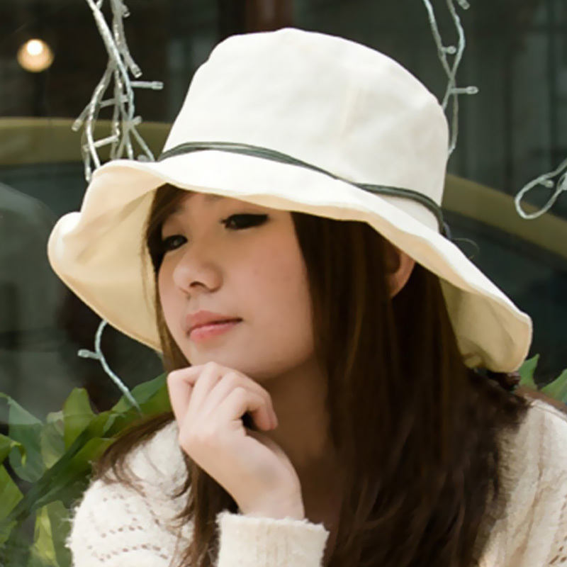 Women's big along sunbonnet autumn summer folding 100% cotton outdoor sun hat