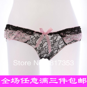 Women's briefs low-waist female lace panties transparent panties ultra-thin female sexy panties