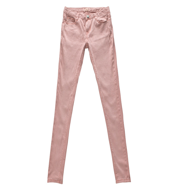 Women's candy color denim pencil xq skinny pants