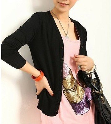 Women's Candy Color Knit Tops New Autumn Blouse Knit Coat V-collar Button Up    womens sweaters large (Drop shipping support!)