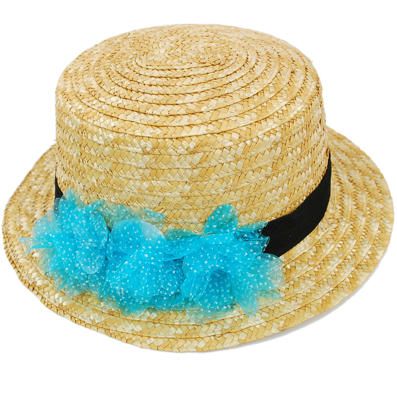 Women's ccia strawhat fedoras short brim casual straw braid sun-shading hat