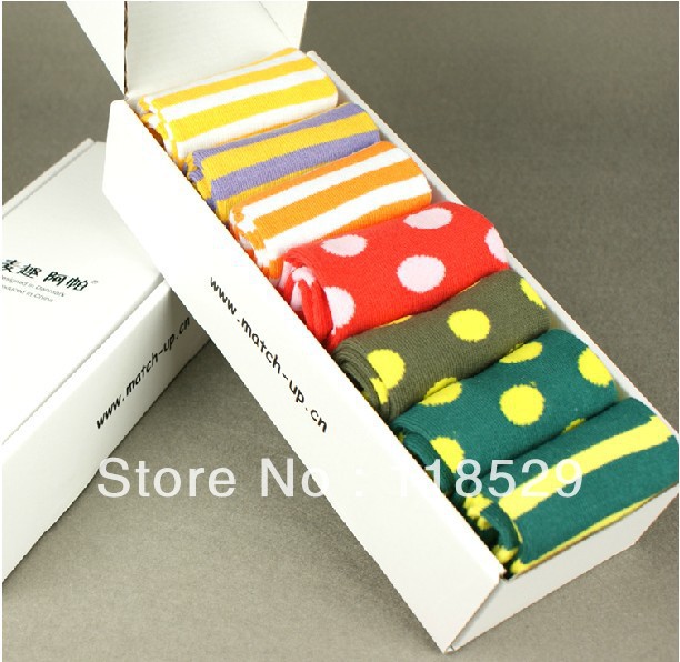 Women's cotton socks  sports socks  gift box 7 double