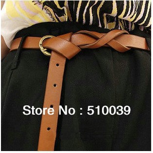 women's cute leather belt ladies's nice thin Waistband fit dress Free Shipping