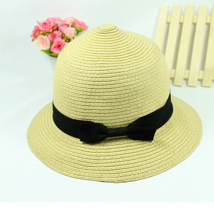 Women's dome cap small round bucket hat summer sunbonnet wide brim spring and summer hat