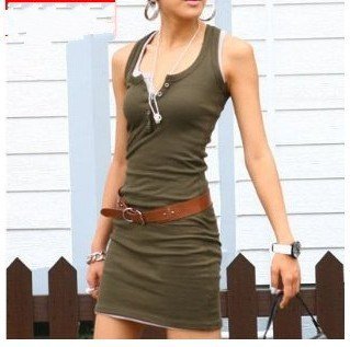 Women's Dress / Cotton / Sleeveless / 9 Colors Free Size A1040 Free Shipping