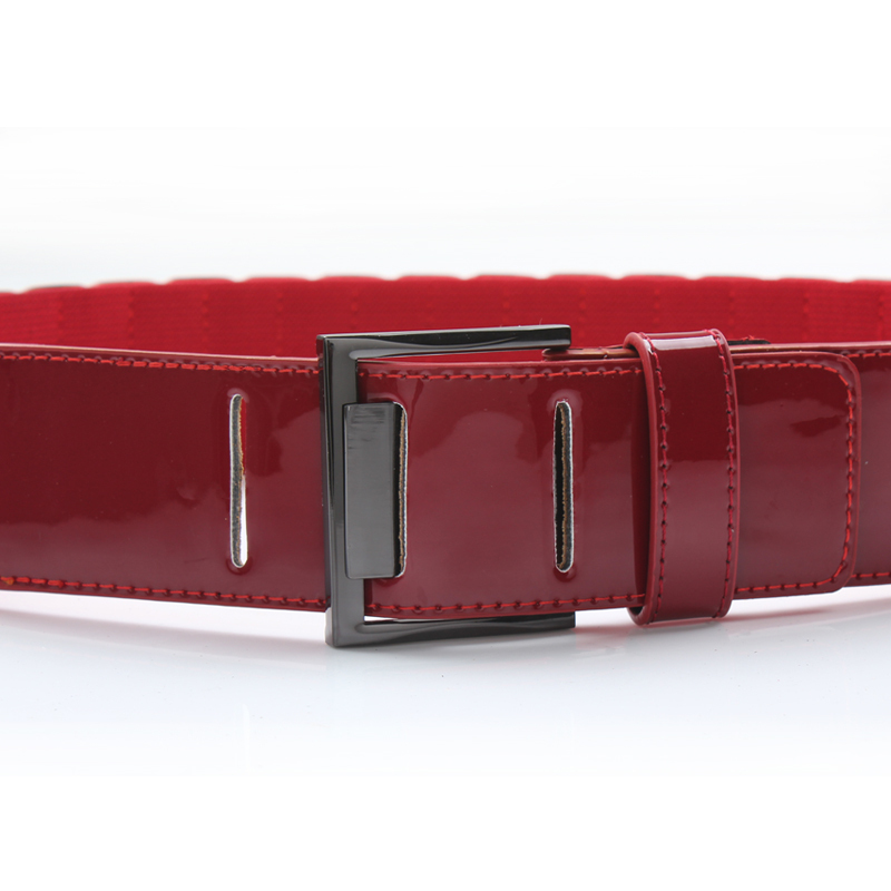 Women's elastic waist decoration belt female all-match women's belt strap japanned leather black