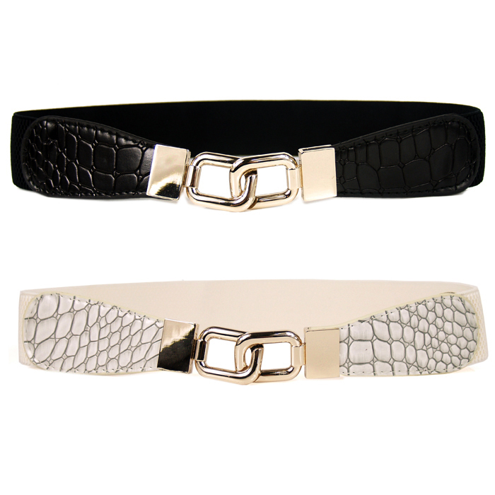 Women's elegant 2013 all-match fashion japanned leather decoration down coat Women elastic waist belt