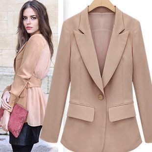 Women's Fahion Lapel Collar Back Chiffon Long Sleeve Blazer Fashinable Jacket Free Shipping F-2-72401