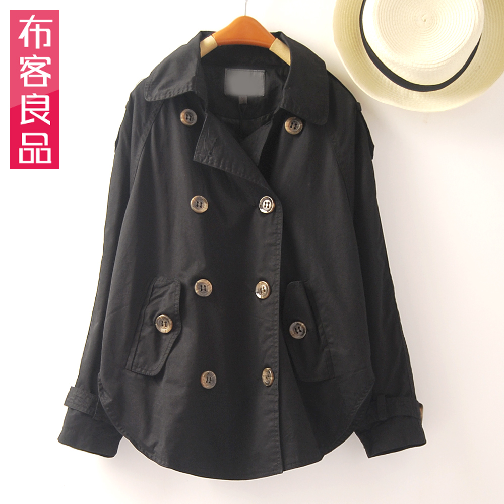 Women's fashion all-match double breasted loose wrist-length sleeve trench cloak outerwear autumn new arrival be4