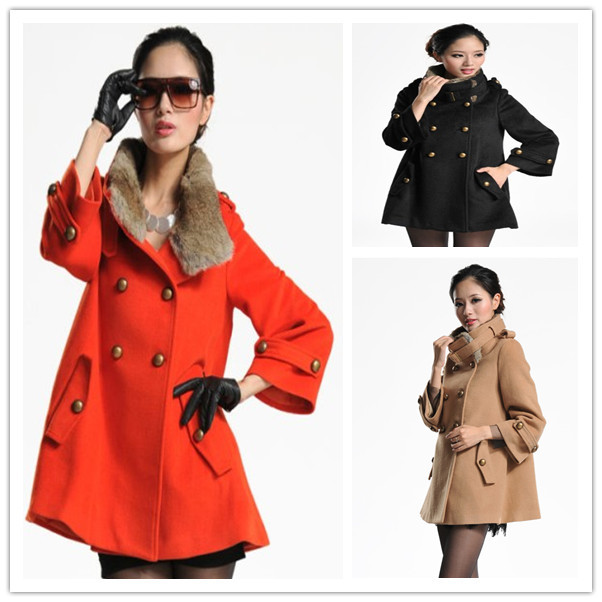 Women's fashion casual cashmere cardigans jacket  trench coat by free shipping