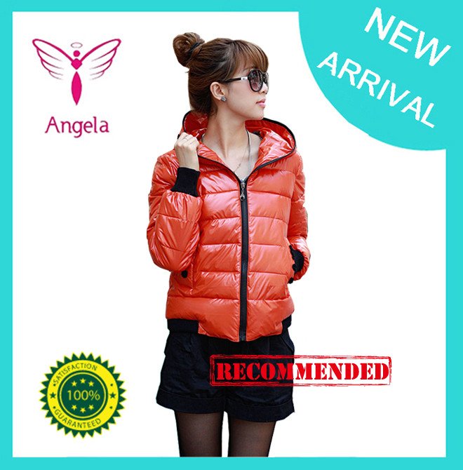 Women's Fashion Reflective Cotton Jacket Hooded Zipper Outware Warm Winter Coat Clothes Free Shipping Wholesale WJ-004