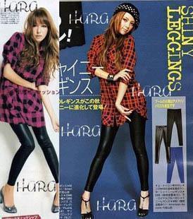 Women's fashion star hot-selling leather pants high quality faux leather legging 130g