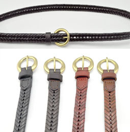 Women's first layer of cowhide knitted thin all-match belt genuine leather strap casual clothing vintage female