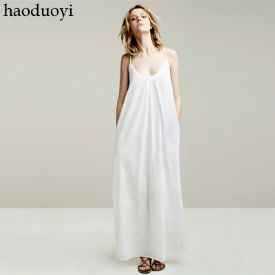 Women's floor-length dress with spaghetti strap for H&M free shipping for manufacturer and retail