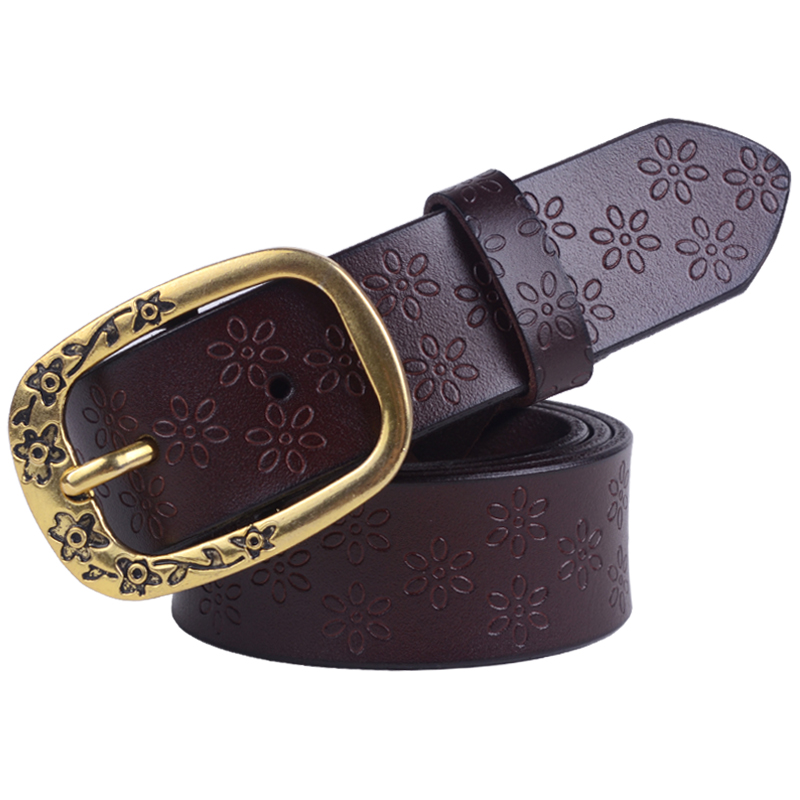 Women's genuine leather first layer of cowhide Women all-match belt strap fashion vintage casual thin belt