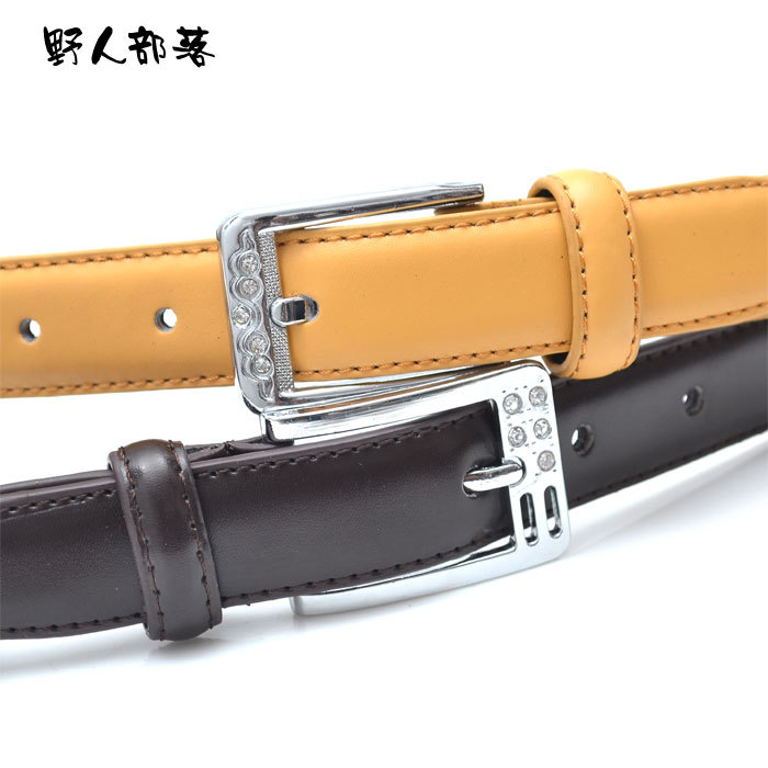 Women's genuine leather strap diamond japanned leather candy ol fashion cowhide strap 6096