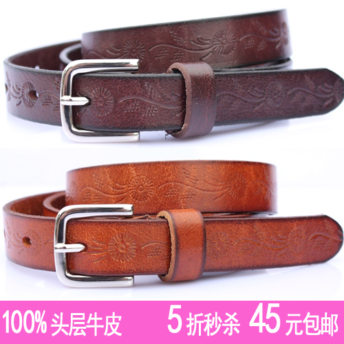 Women's genuine leather strap genuine leather belt Women all-match fashion casual jeans belt c4