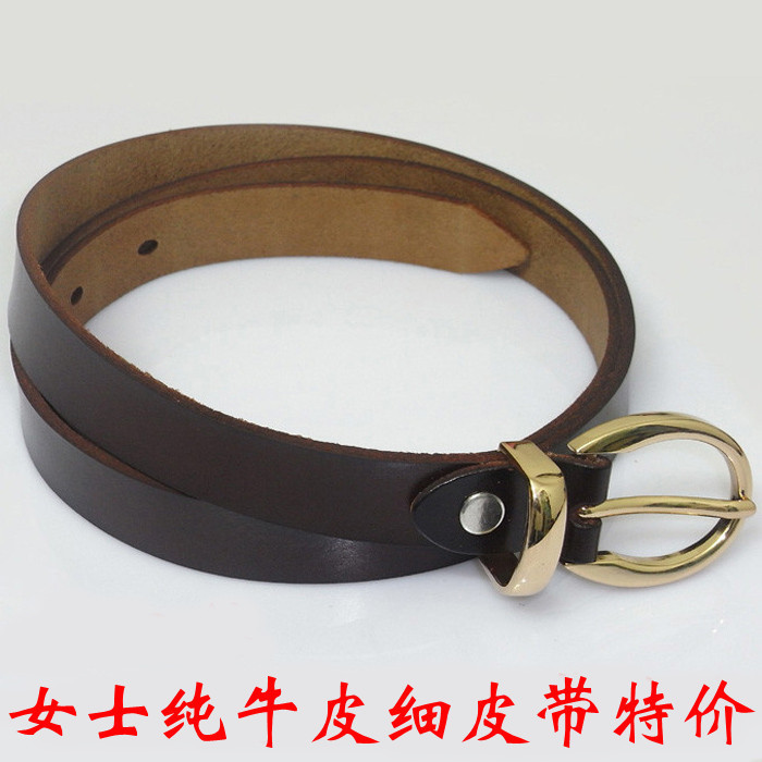 Women's genuine leather thin belt fashion strap Women all-match accounterment women's belt