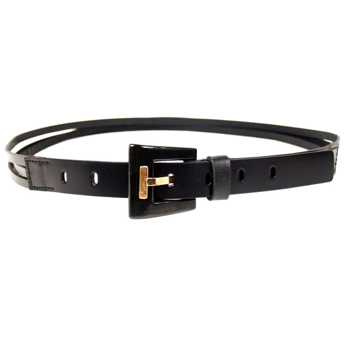 Women's genuine leather thin belt fashion vintage casual genuine leather cross belt waist of trousers black