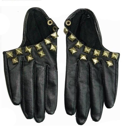 women's Gloves,2012 New fashion personality Half palm glove for party,faux leather,Free shipping PSP003